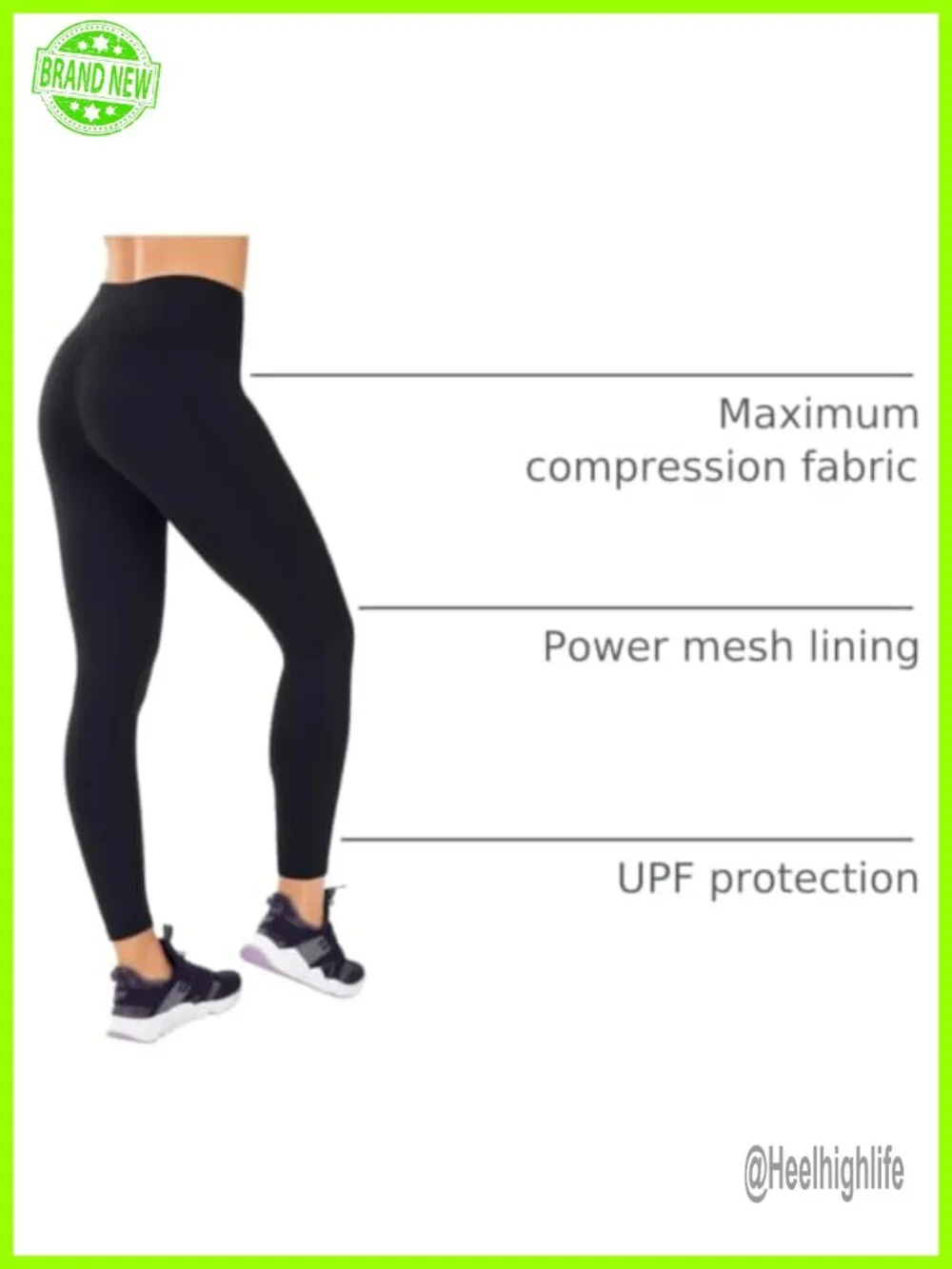 High-Waisted PowerHold Compression Leggings with Pocket